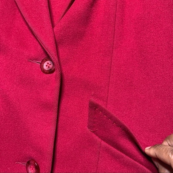 Pendleton Double Breast Peacoat Red Wool Size 12 - Picture 3 of 13